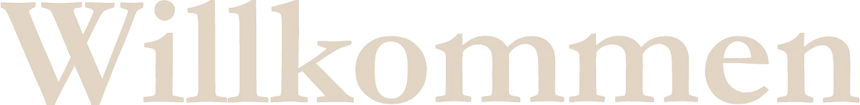 Willkommen Schriftzug